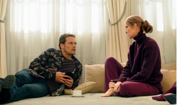  Celine Dion and Sam Heughan acting in Love Again movie