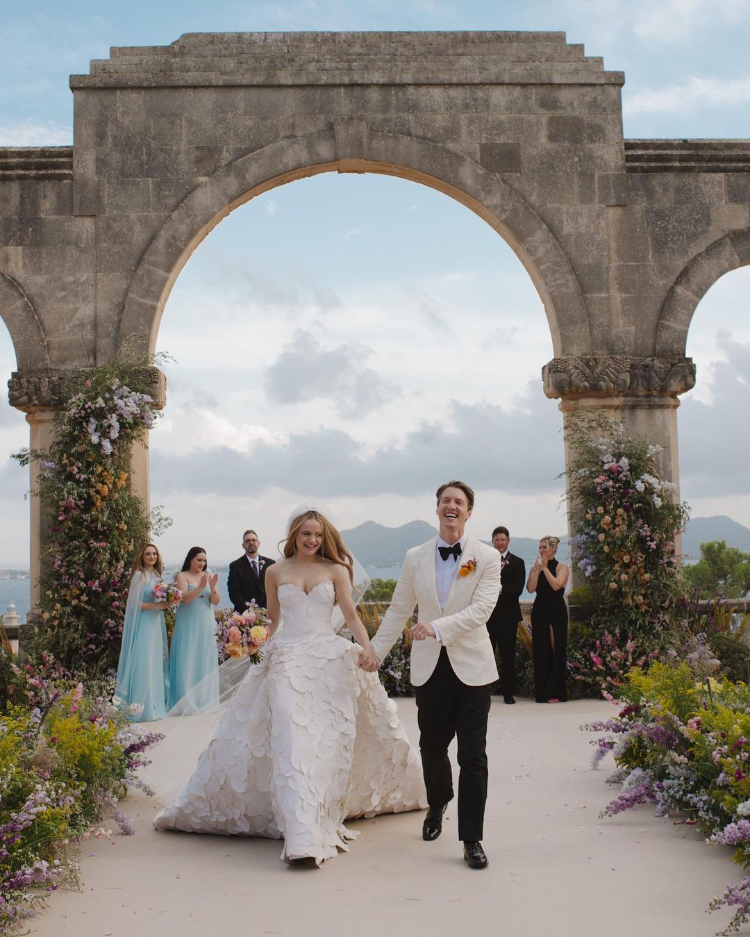 Joey King and Steven Piet on their wedding with family