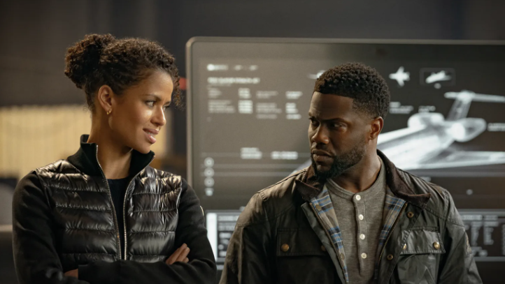 Kevin Hart and Gugu Mbatha Raw in Lift Movie