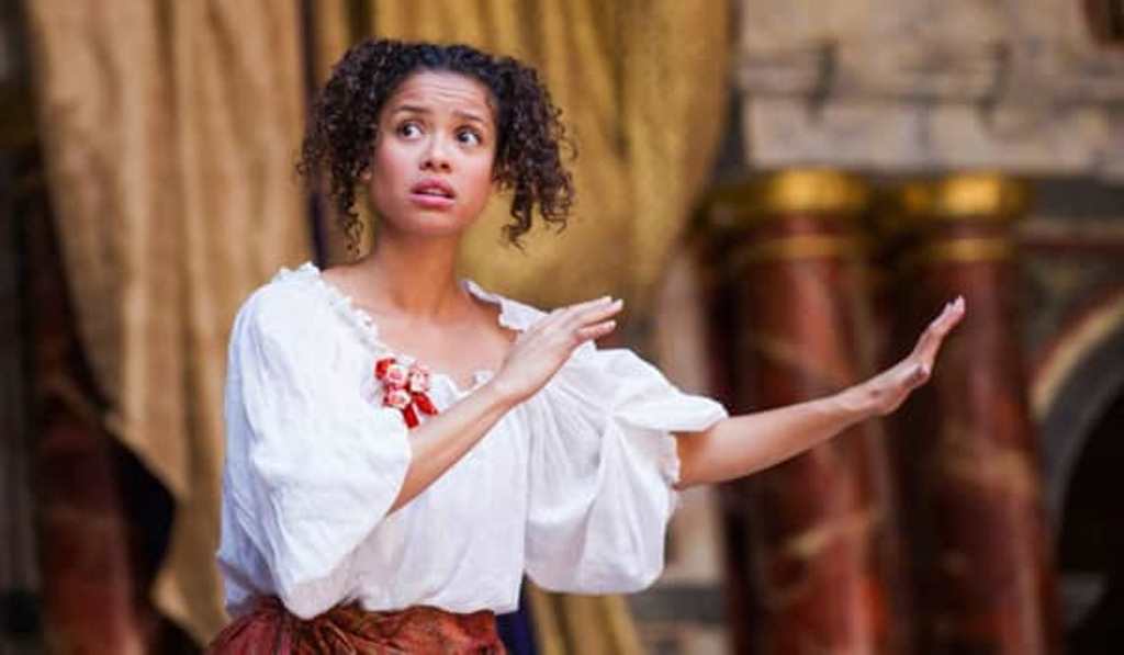 Gugu Mbatha Raw acting as Jessica Swale in Nell Gwyn