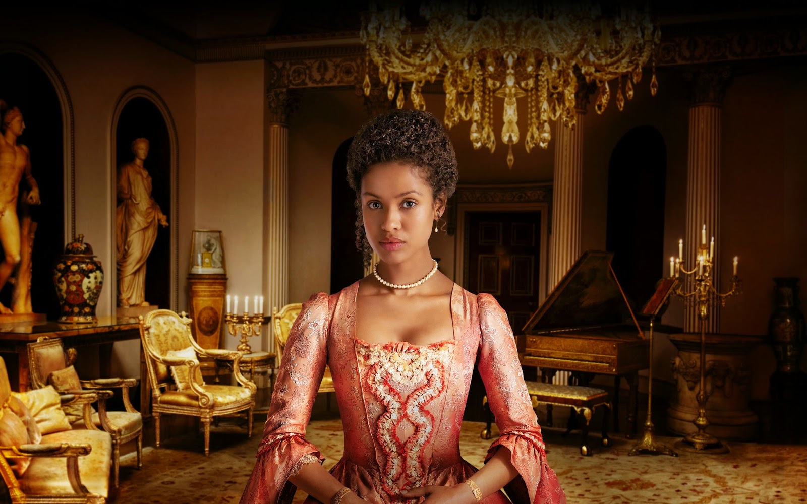 Gugu Mbatha Raw acting as Dido Elizabeth in Belle Drama