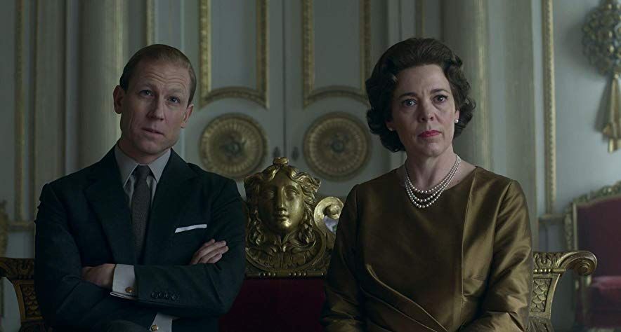 Tobias Menzies and Olivia Colman in The Crown series