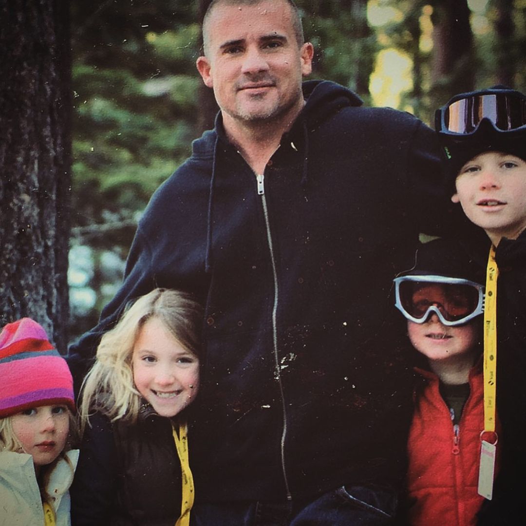 Dominic Purcell and his children