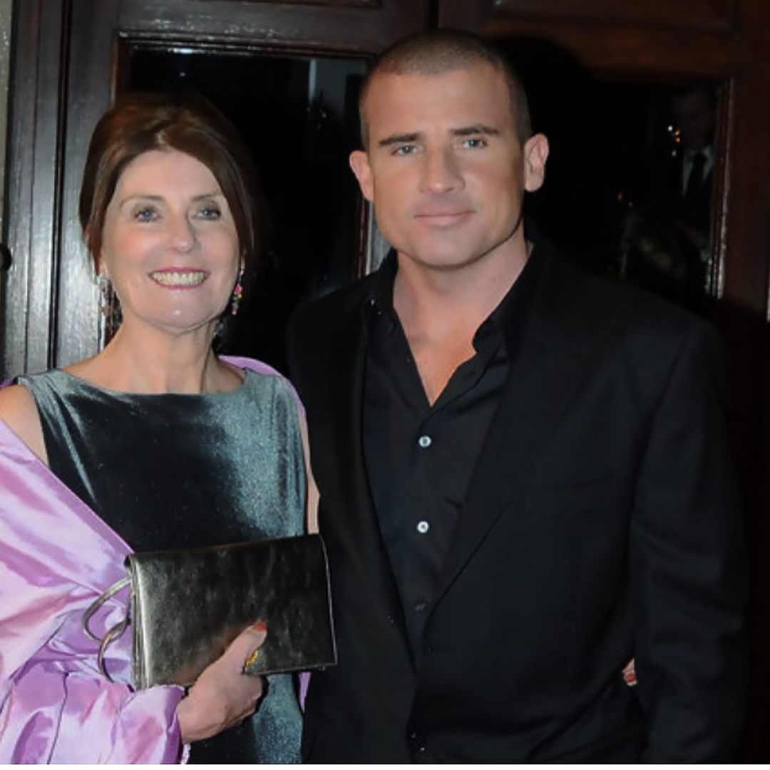 Dominic Purcell with his mother when he was young