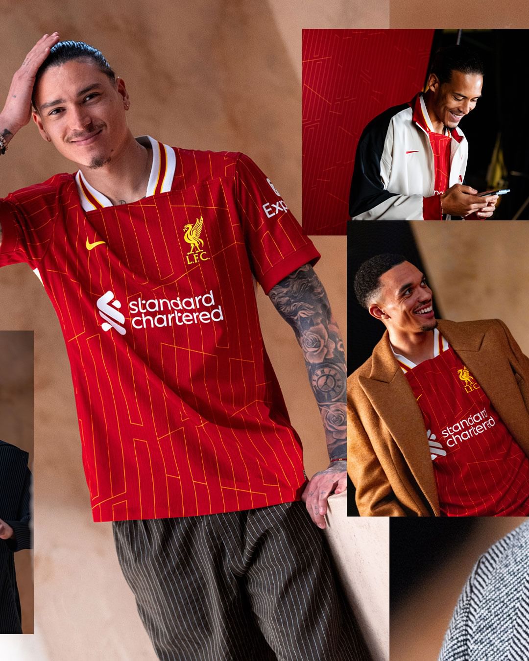 Liverpool's  Stars Unveil Striking New Jersey in Captivating Photoshoot