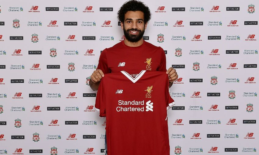 on 22nd June 2017, Mohamed Salah completed his move to Liverpool from AS Roma