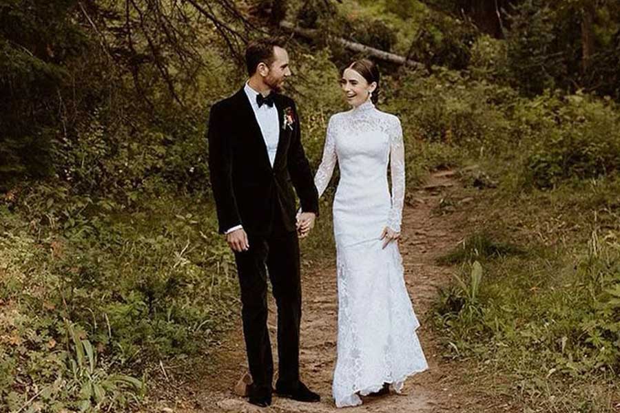 LIly Collins and  Charlie McDowell  wedded on September 4, 2021