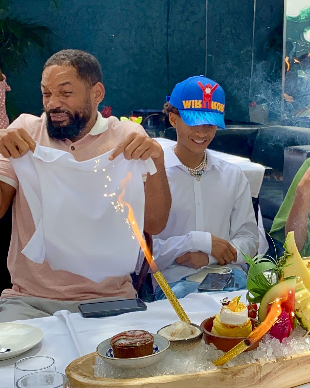 Will Smith with his son Jaden Smith on his birthtday