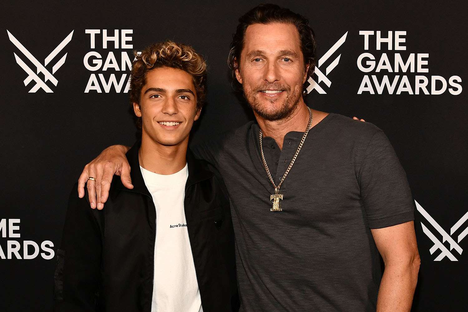 Matthew McConaughey With  His 16 year old  Son Levi