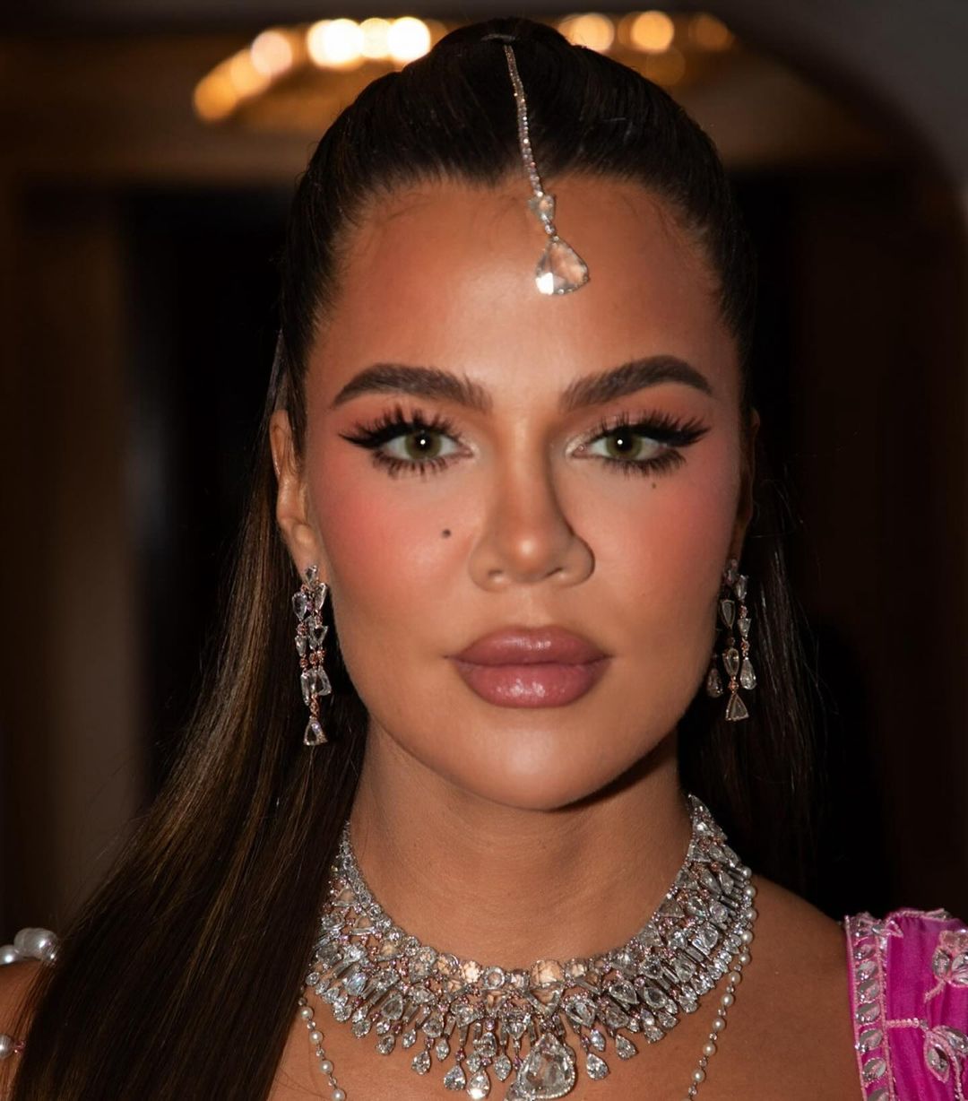 Khloe Kardashian Embraces Indian Culture in Stunning Pink Ensemble at Ambani Wedding in Mumbai