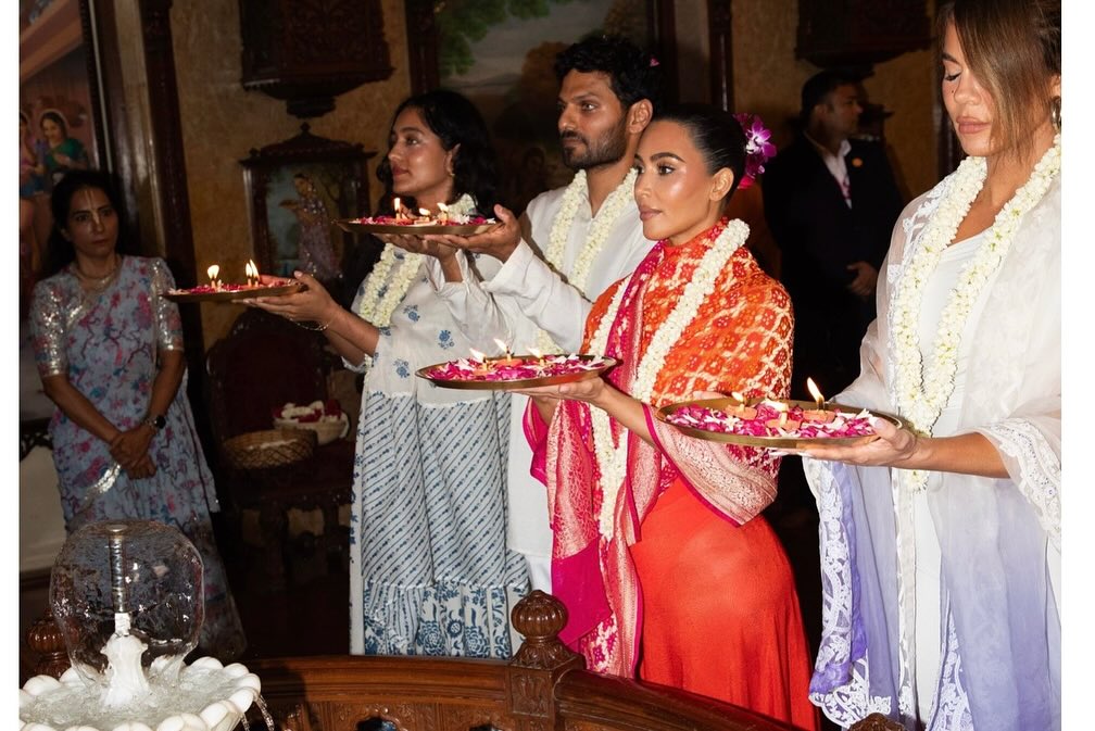 Kim Kardashian Visits Local Temple in India