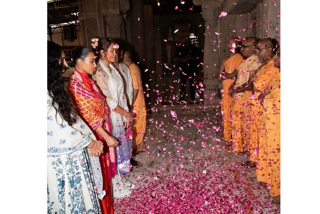 Kim at the local temple in India