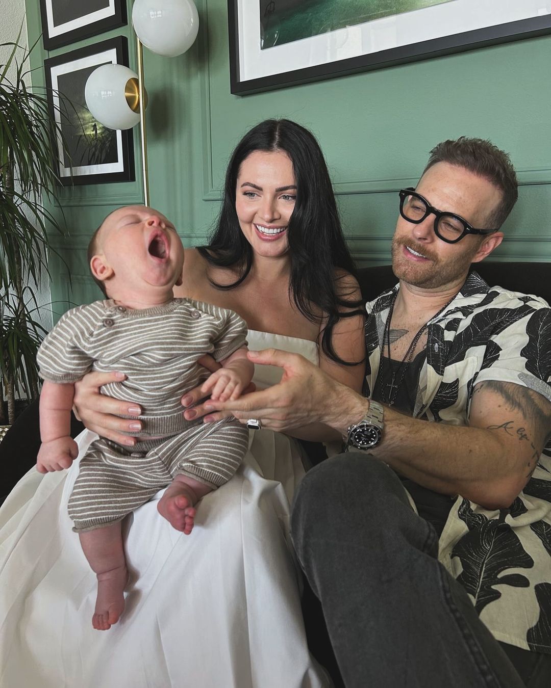 Guero Franco with his wife Roza Franco and their child