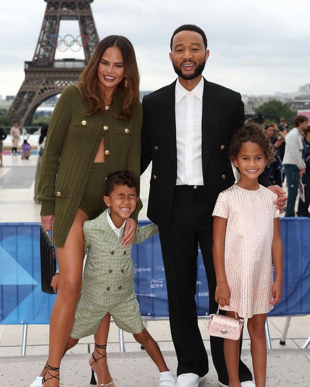 John Legend, his wife Chrissy and children at Olympics