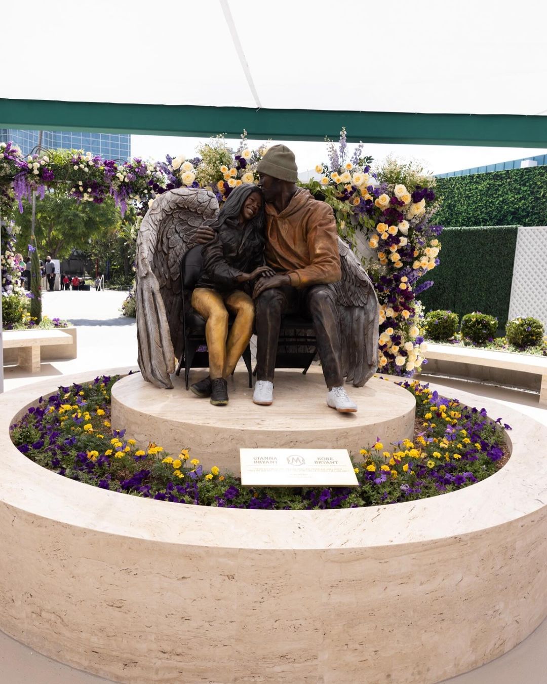 Kobe Bryant and Gigi monument