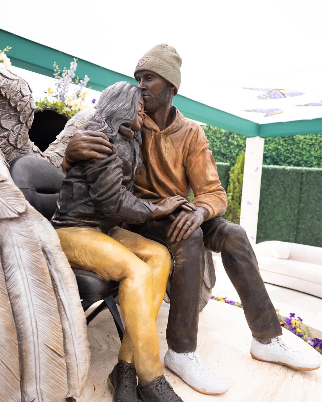 Kobe Bryant and Gigi monument