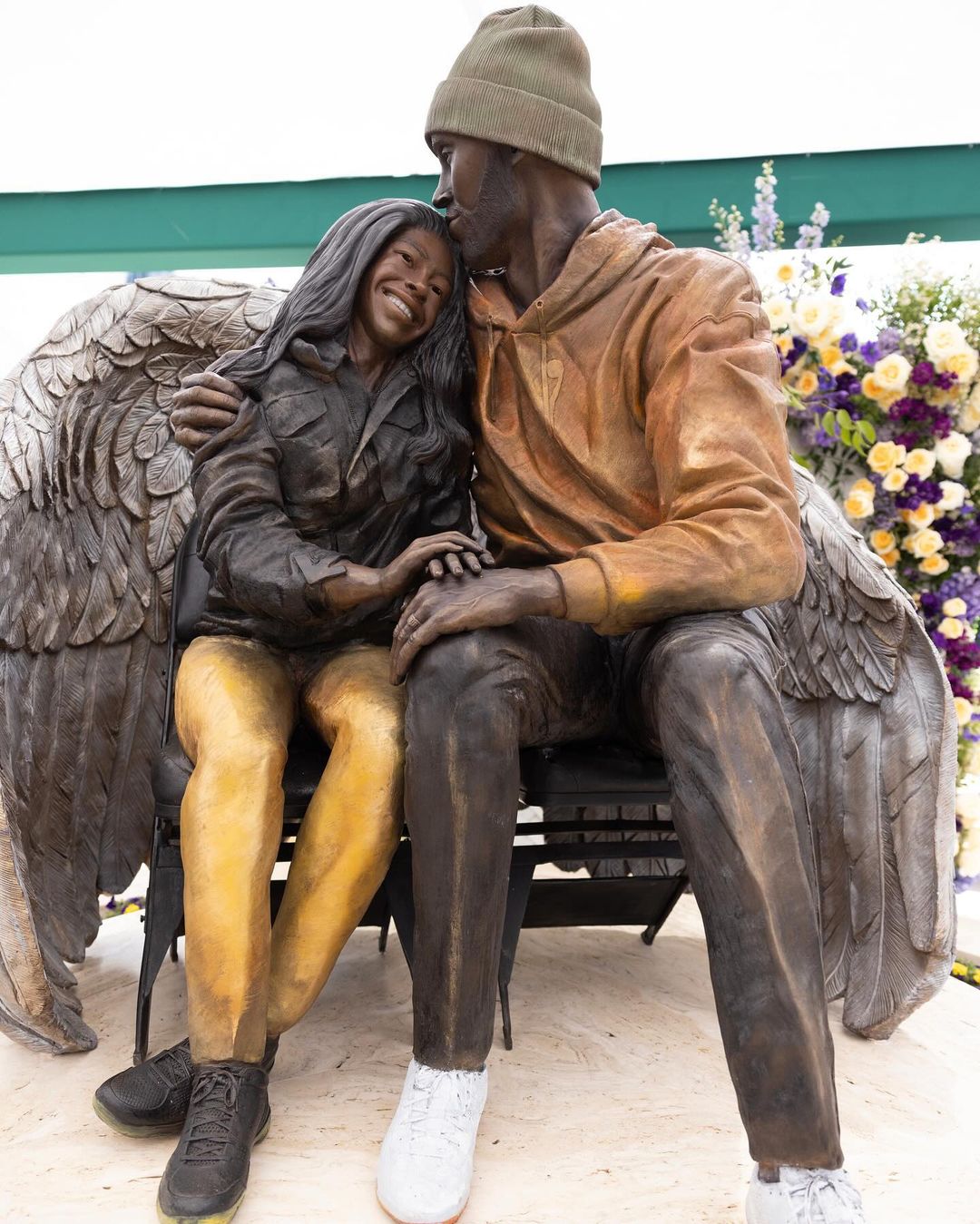 Kobe Bryant and Gigi monument