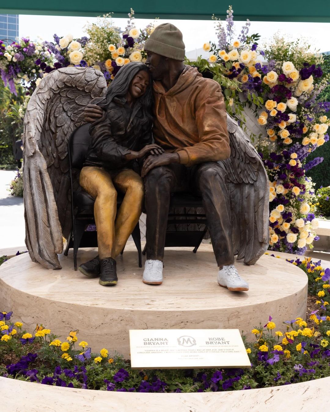 Kobe Bryant and Gigi monument