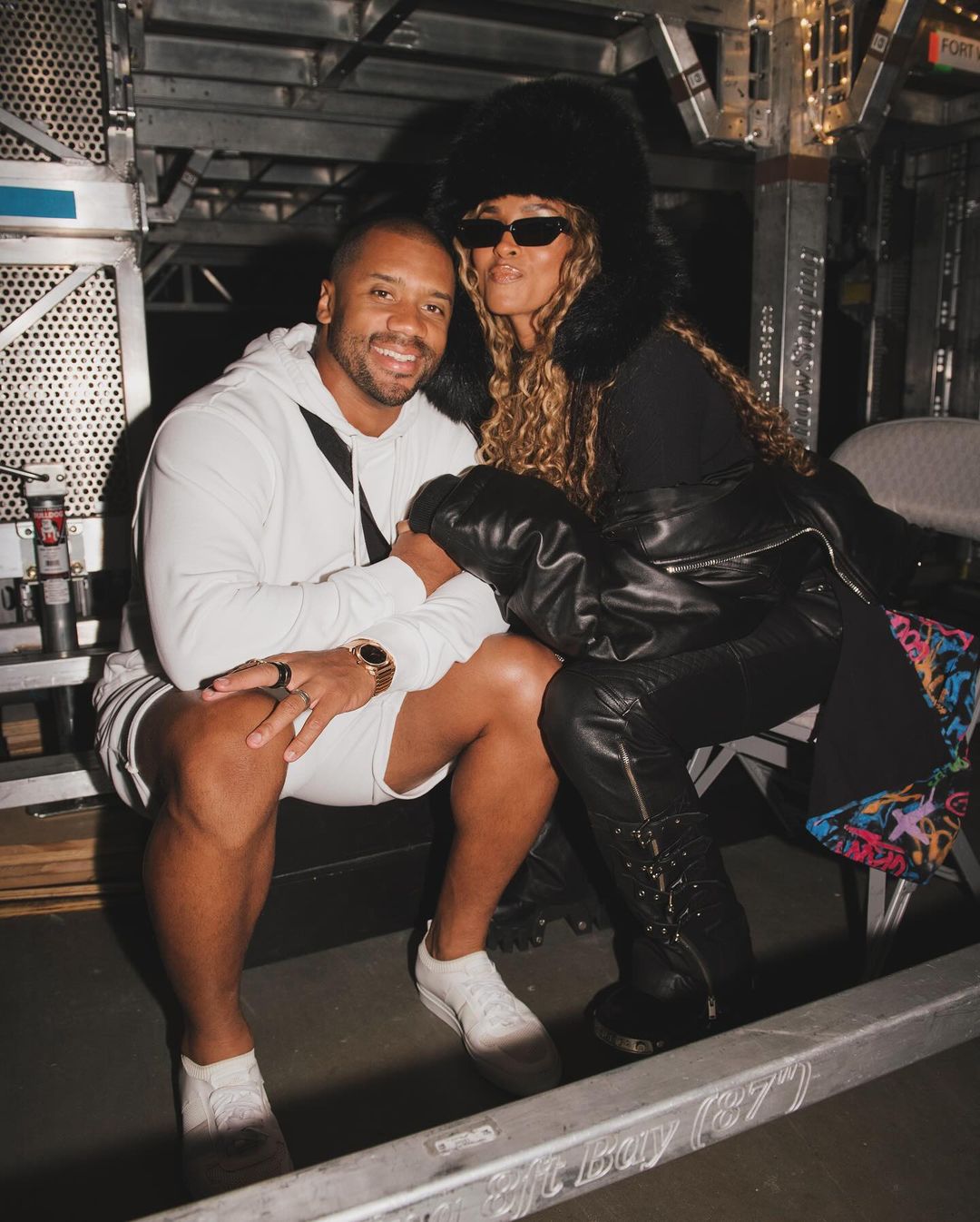 Ciara and husband Russell Wilson at a tour