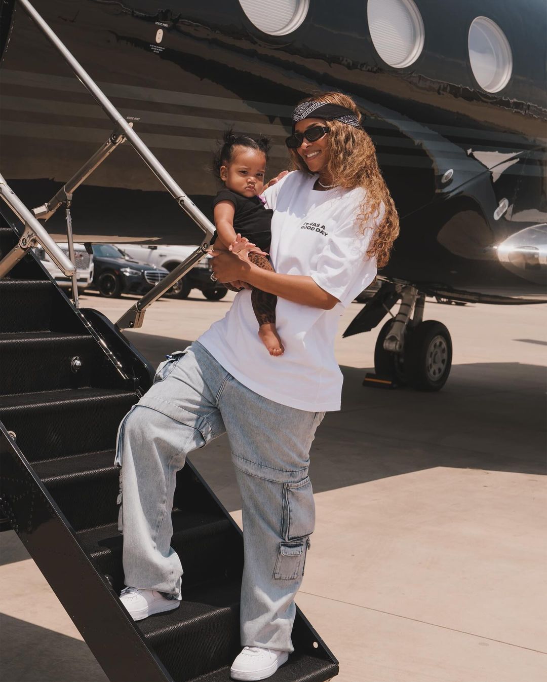 Ciara and her baby