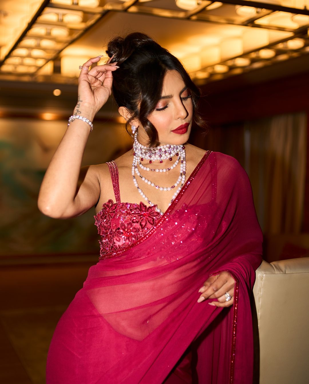 Priyanka Chopra  stunning in a Saree