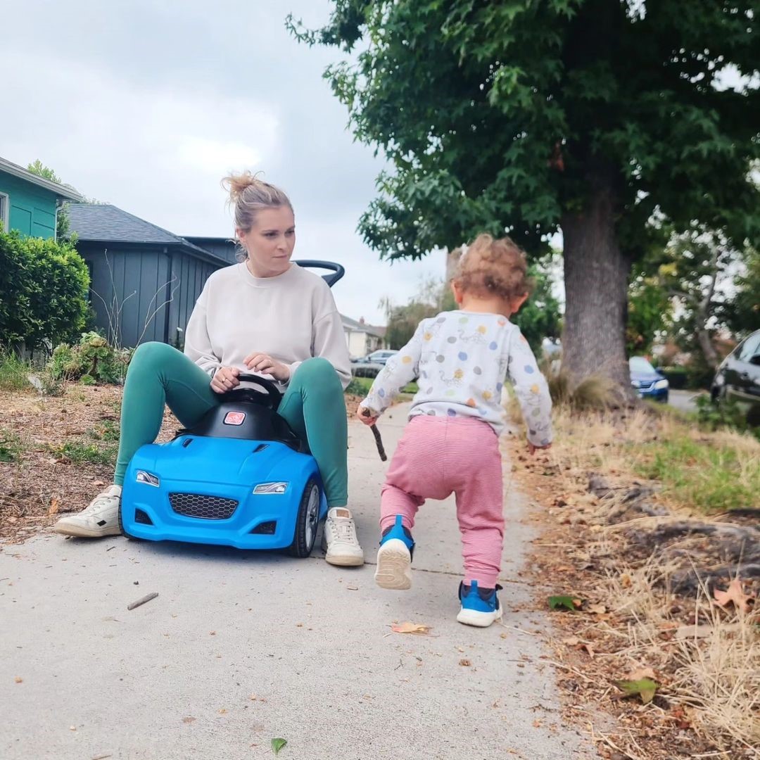 Bob Morley Morley's  wife Eliza Taylor playing with their son