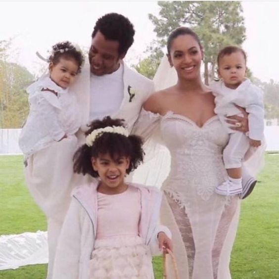 Beyonce, her husband Jay Z and children