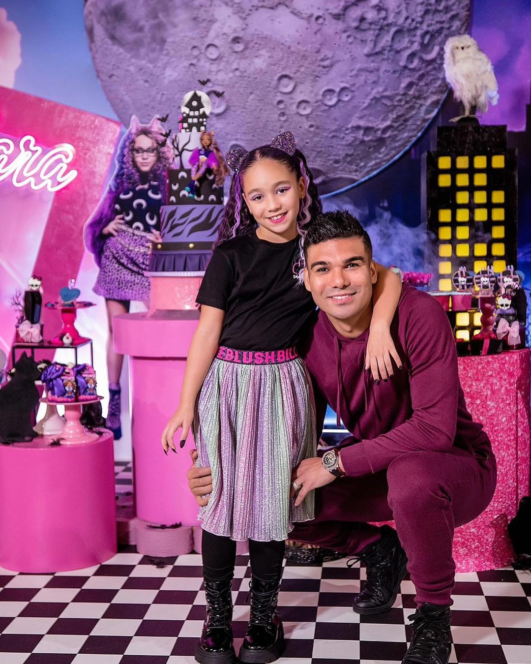 Casemiro with his daughter, Sara