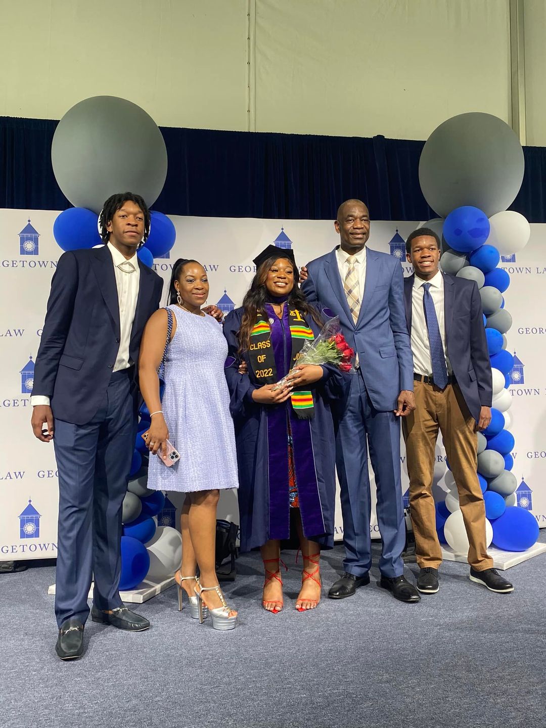 Mutombo, his wife and children