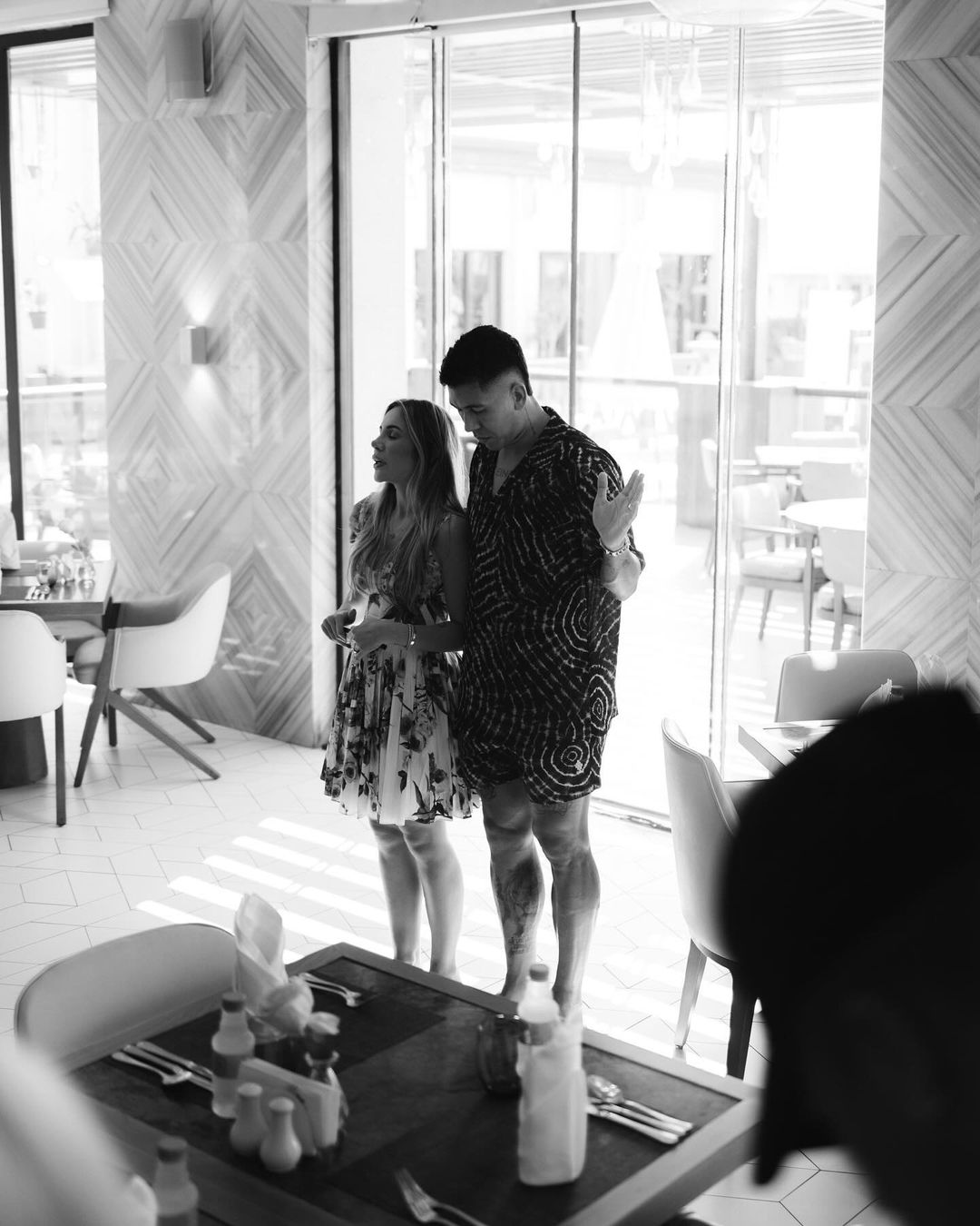 Firmino and wife Larissa praying on his birthday