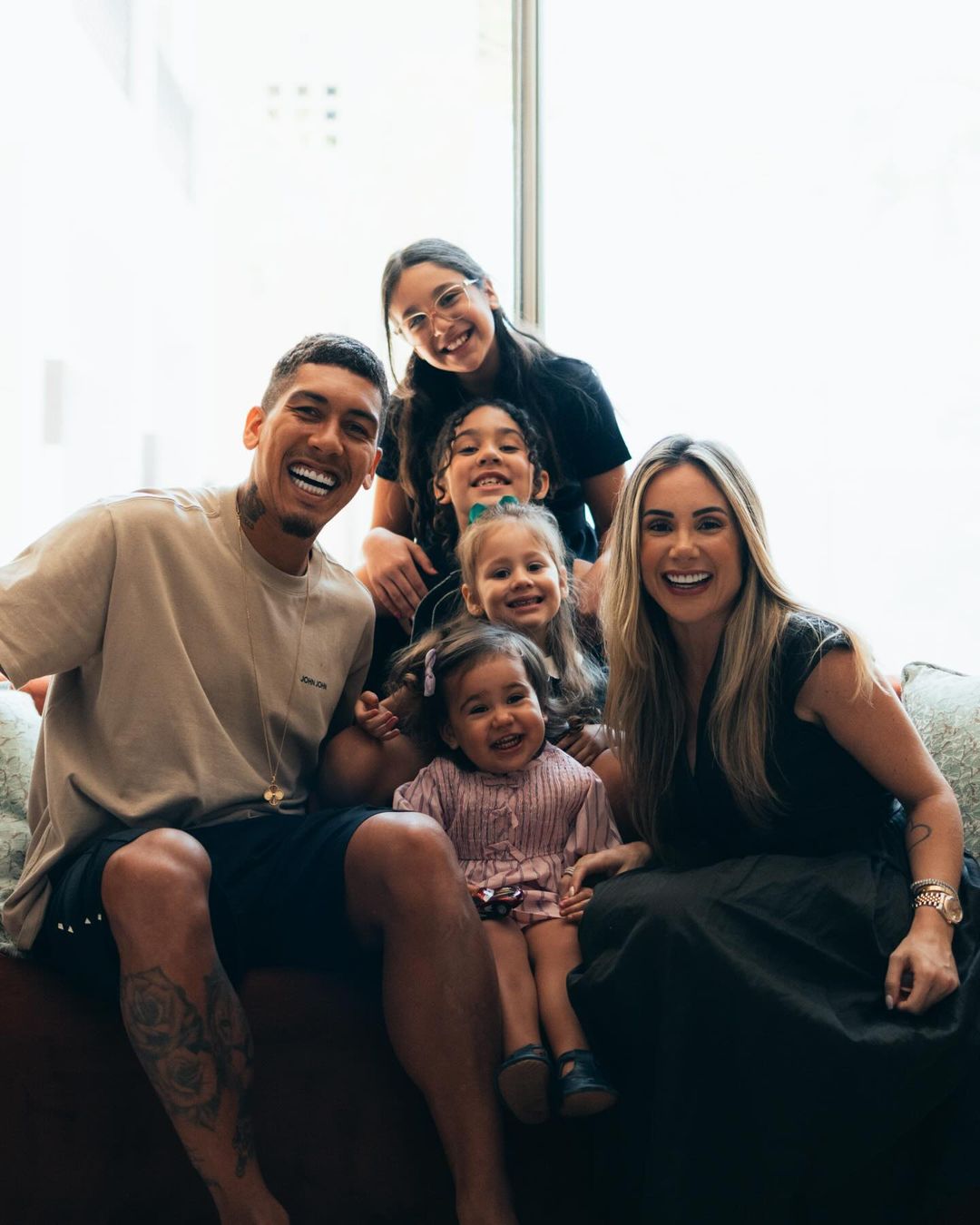 Firmino, his wife and daughters 