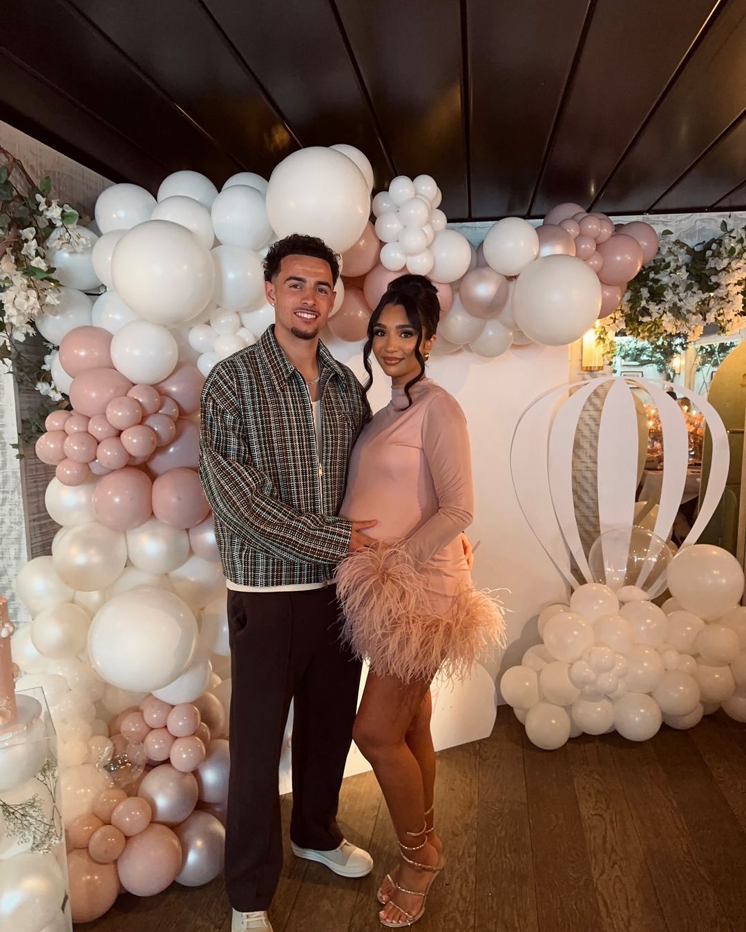 Curtis Jones' with  Saffie Khan at her baby shower party