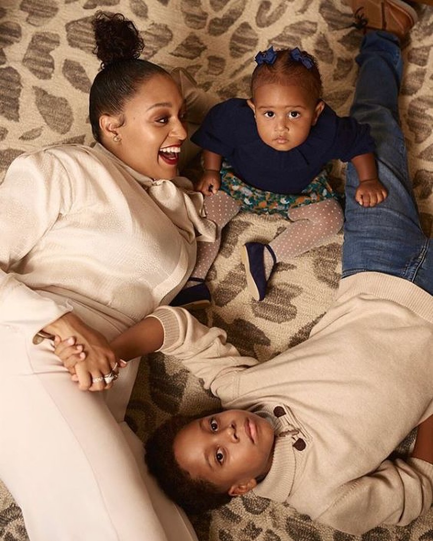 Tia Mowry with her children