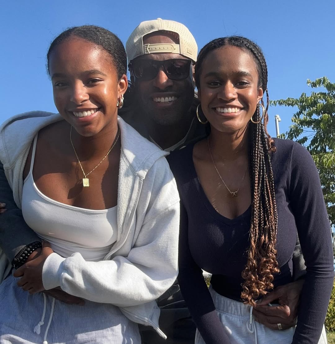 Colin Lawrence with his daughters
