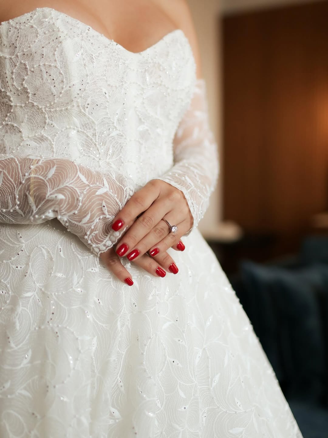 Luis Diaz wife wedding gown details