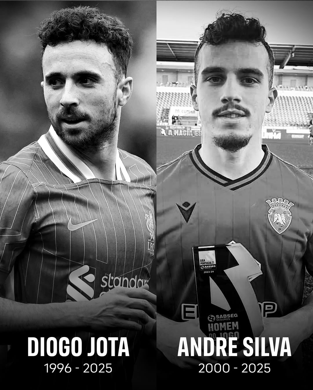 Diogo Jota and his brother Andre, both died in fatal accident on July 3rd